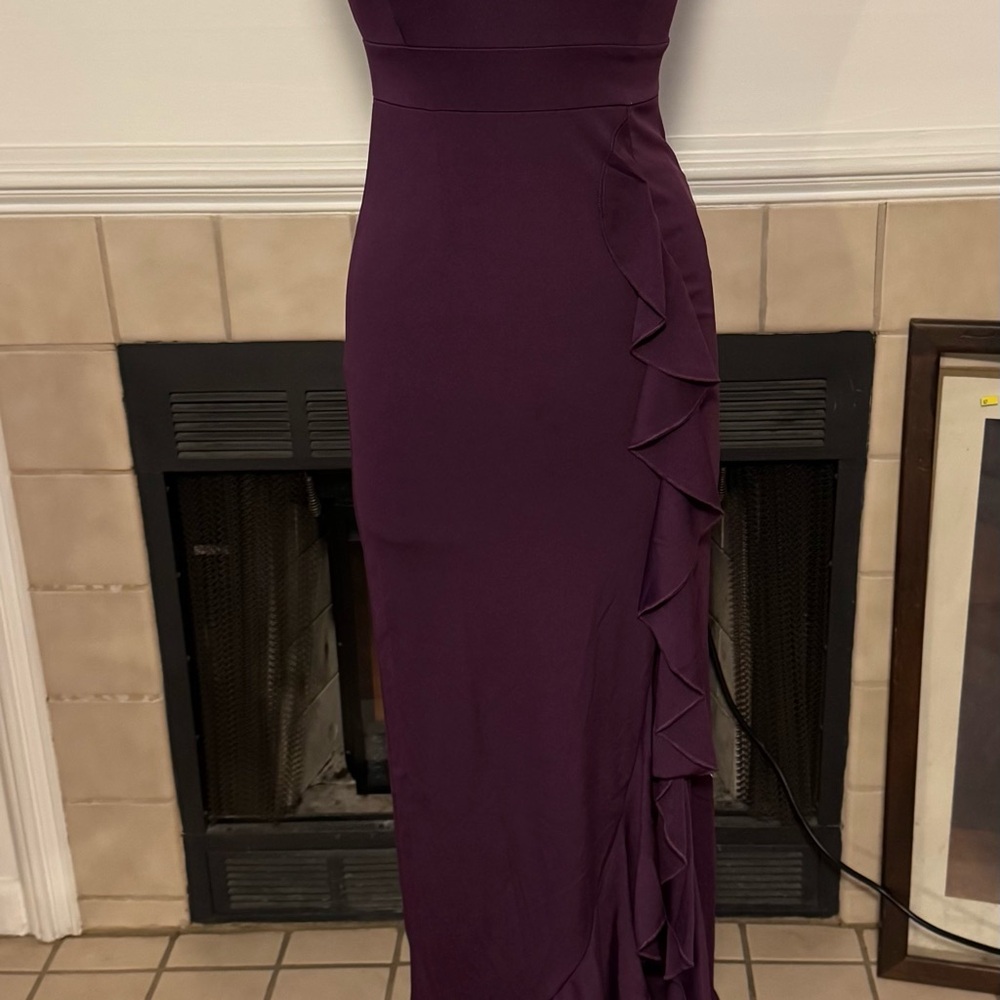 Allandwell Plum Cocktail Dress